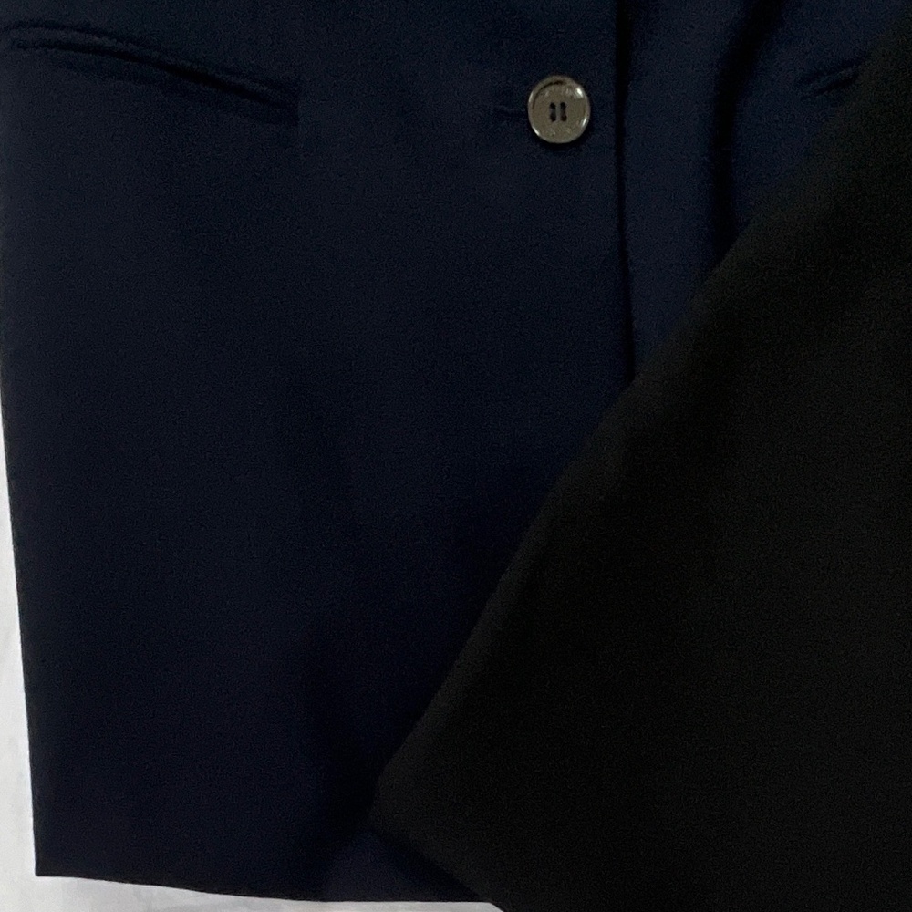 NWOT CALVIN KLEIN Stretch Fitted Blazer Size 2 Navy Blue - Picture 14 of 14